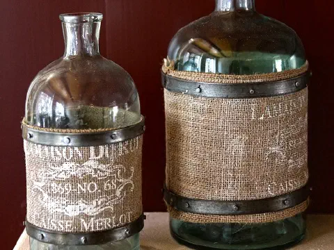 Dekorative Glasflaschen